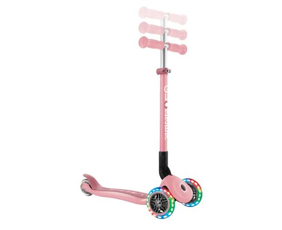 Самокат Globber Primo Foldable Lights колеса з підсвіткою до 50 кг 3+ Пастельно-рожевий (432-211-3), зображення 7