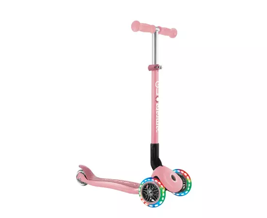 Самокат Globber Primo Foldable Lights колеса з підсвіткою до 50 кг 3+ Пастельно-рожевий (432-211-3)