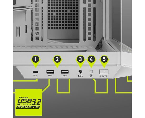 Корпус для ПК MSI MAG PANO 100L PZ WHITE, изображение 4