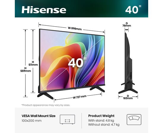 Телевізор Hisense 40A4S, зображення 2