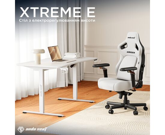 Комп'ютерний стіл Anda Seat Xtreme E White (AD-D-DD1-1400-06-W), зображення 2