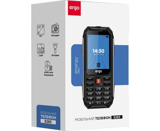 Мобильный телефон Ergo E283 Black Orange, изображение 8