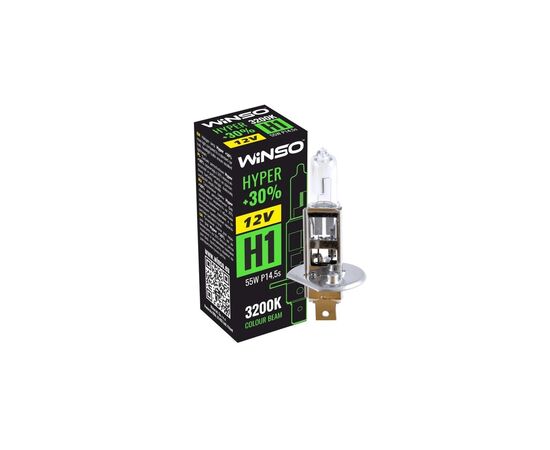 Автолампа WINSO H1 HYPER +30 55W P14.5s (712100), изображение 3