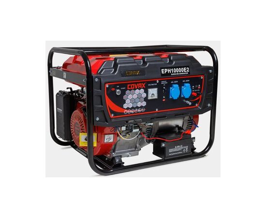Генератор COVAX EPH10000E2, 7.0kW, 220V, 50Hz, DC12V, 18HP, электро стартер, 25L (EPH10000E2), изображение 2