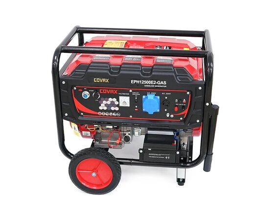 Генератор COVAX EPH12500E2-GAS, 8.0kW, бензин/газ, 220V, 50Hz, DC12V, 18HP, електро стартер, 25L (EPH12500E2-GAS), зображення 3