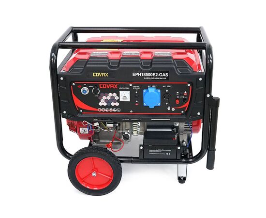 Генератор COVAX EPH18500E2-GAS, 9.0kW, бензин/газ, 220V, 50Hz, DC12V, 20HP, электро стартер, 25L (EPH18500E2-GAS), изображение 4