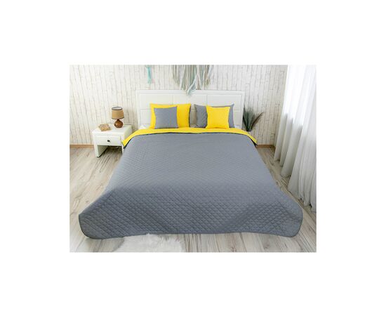 Покрывало Руно микрофайбер Yellow Grey 150x212 см (360.52У_Yellow Grey), изображение 2
