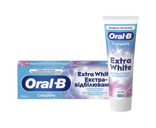 Зубна паста Oral-B Complete Надзвичайна білизна Прохолодна м'ята 75 мл (8006530254779)