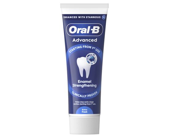 Зубная паста Oral-B Advanced Укрепление эмали Исключительная свежесть 75 мл (8006530091008), изображение 2