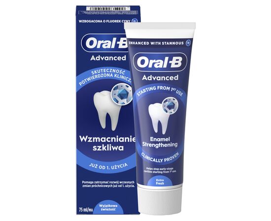 Зубная паста Oral-B Advanced Укрепление эмали Исключительная свежесть 75 мл (8006530091008)