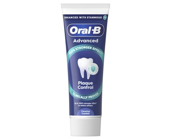 Зубная паста Oral-B Advanced Против зубного налета с очищающими кристаллами 75 мл (8006530091084), изображение 2