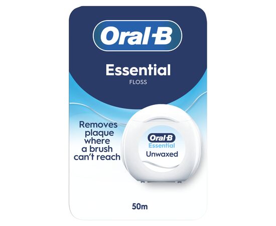 Зубная нить Oral-B Essential Floss Невощеная 50 м (8006530046152)