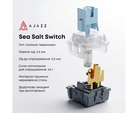 Клавиатура Ajazz AK820 Sea Salt Switch RGB USB-C UA White (AK820-SS-PWB), изображение 10