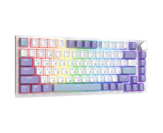 Клавиатура Ajazz AK820 Sea Salt Switch RGB USB-C UA White (AK820-SS-PWB), изображение 5