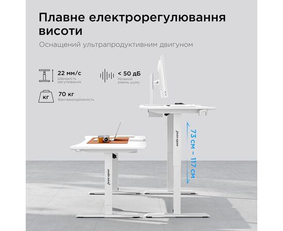 Компьютерный стол Anda Seat Xtreme White (AD-D-DD1-1400-07-W), изображение 10