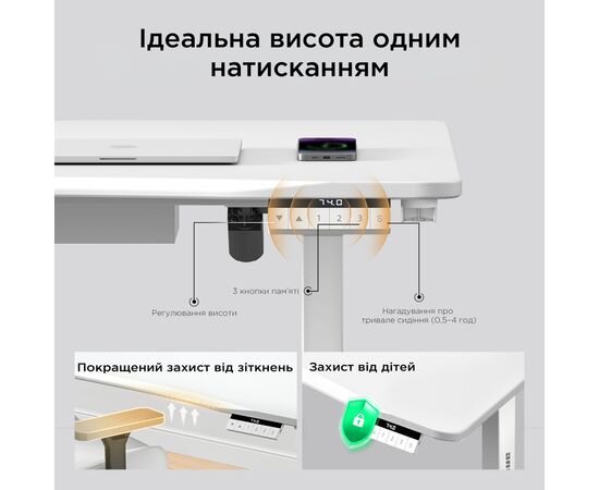 Компьютерный стол Anda Seat Xtreme White (AD-D-DD1-1400-07-W), изображение 11