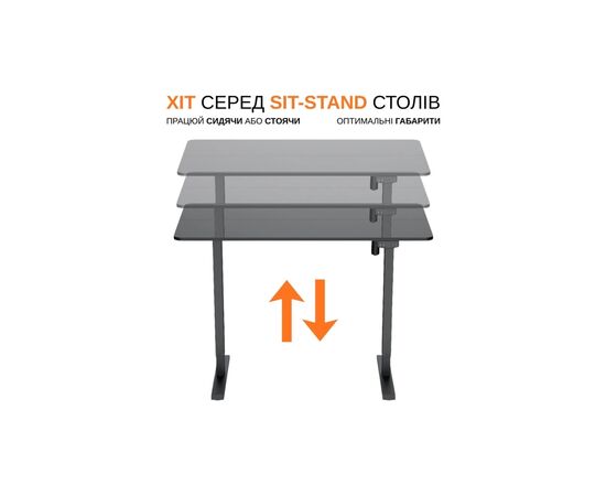 Компьютерный стол ITechMount с регулируемой высотой MT12BB черный (MT12BB), изображение 7