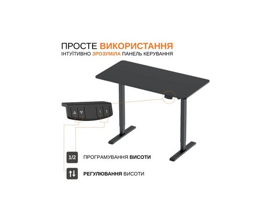 Компьютерный стол ITechMount с регулируемой высотой MT12BB черный (MT12BB), изображение 8