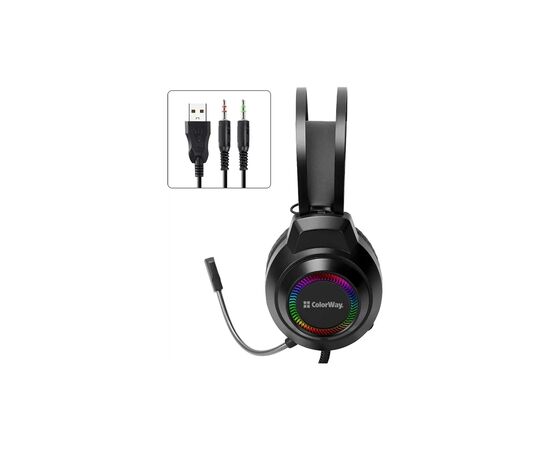 Навушники ColorWay BlazeCore RGB Black (CW-HPG03BK), зображення 2