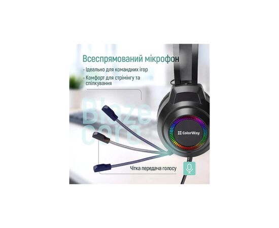Навушники ColorWay BlazeCore RGB Black (CW-HPG03BK), зображення 7