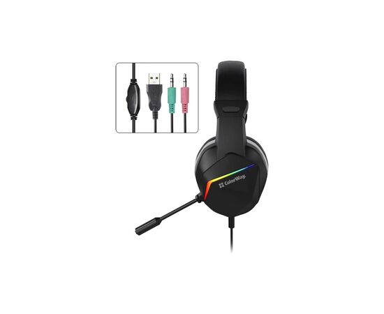 Навушники ColorWay Bloodwave LED Black (CW-HPG01BK), зображення 2