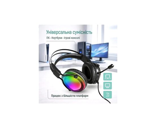 Наушники ColorWay Firestrike RGB Black (CW-HPG04BK), изображение 12