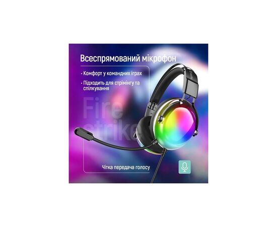 Наушники ColorWay Firestrike RGB Black (CW-HPG04BK), изображение 7