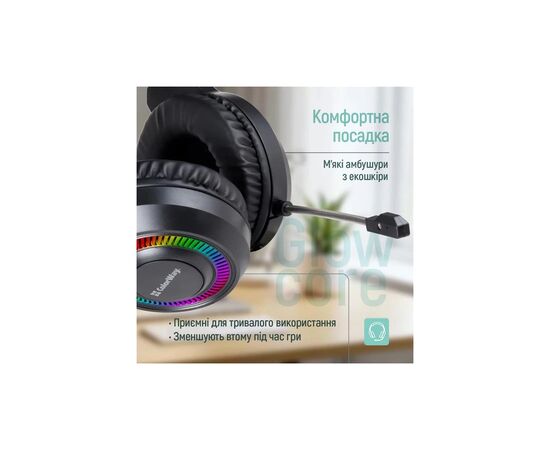 Наушники ColorWay GlowCore RGB Black (CW-HPG02BK), изображение 9