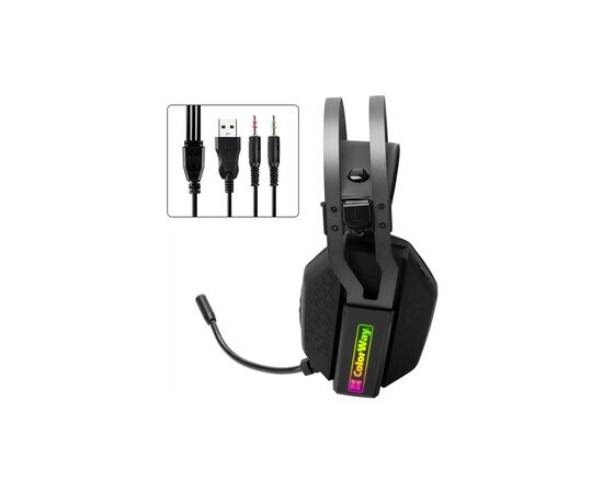 Наушники ColorWay Hyperblast RGB Black (CW-HPG05BK), изображение 2