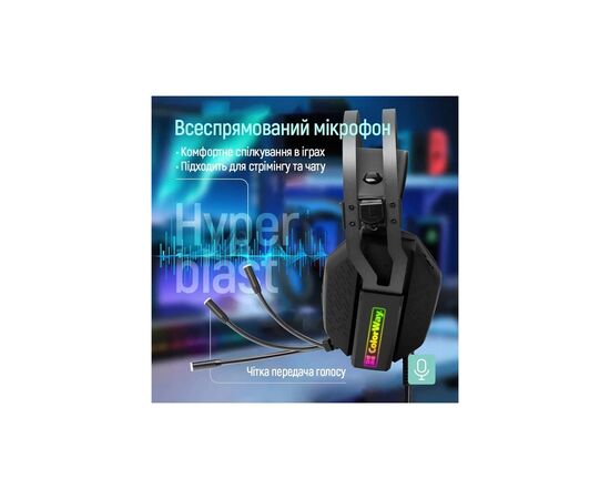 Наушники ColorWay Hyperblast RGB Black (CW-HPG05BK), изображение 7