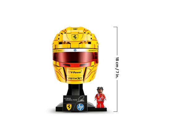 Конструктор LEGO Editions Formula 1 Шлем Льюиса Гамильтона из команды Scuderia Ferrari HP (43022-), изображение 7