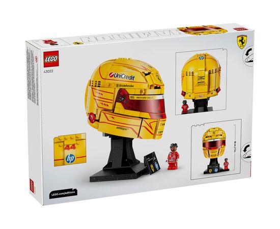 Конструктор LEGO Editions Formula 1 Шлем Льюиса Гамильтона из команды Scuderia Ferrari HP (43022-), изображение 8