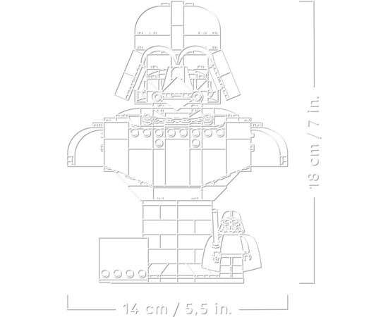 Конструктор LEGO Star Wars Бюст Дарта Вейдера (75439), изображение 6