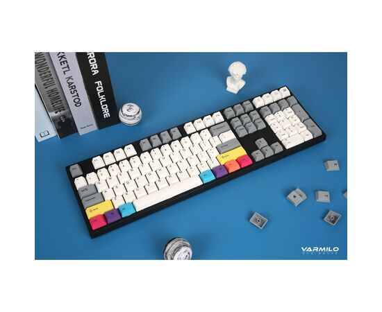 Клавиатура Varmilo APT108 CMYK C-TK Red Wireless White Led UA (A93A024D4A5A17A007), изображение 2