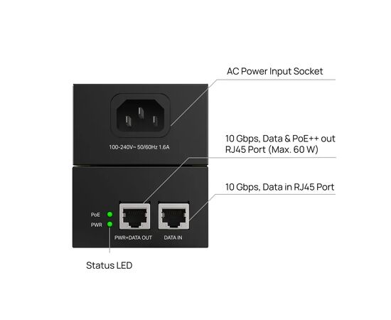 Адаптер PoE TP-Link POE370S, изображение 3