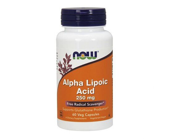 Антиоксидант Now Foods Альфа-ліпоєва кислота 250 мг, Alpha Lipoic Acid, 60 капсул (NOW-03042)