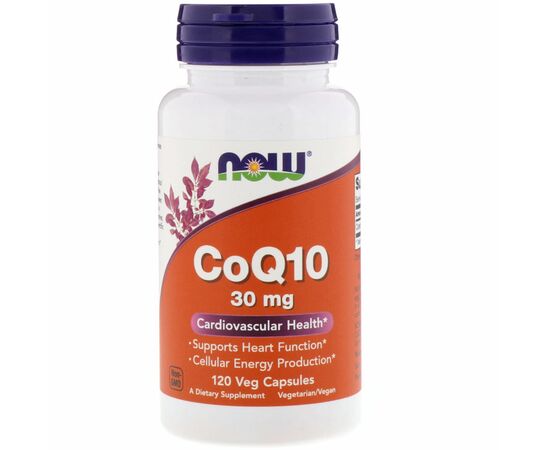 Антиоксидант Now Foods Коензим Q10 30 мг, CoQ10, 120 вегетаріанських капсул (NOW-03188)