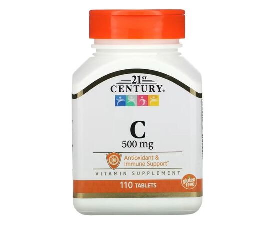 Витаминно-минеральный комплекс 21st Century Витамин C, 500 мг, Vitamin C, 110 таблеток (CEN-22316)