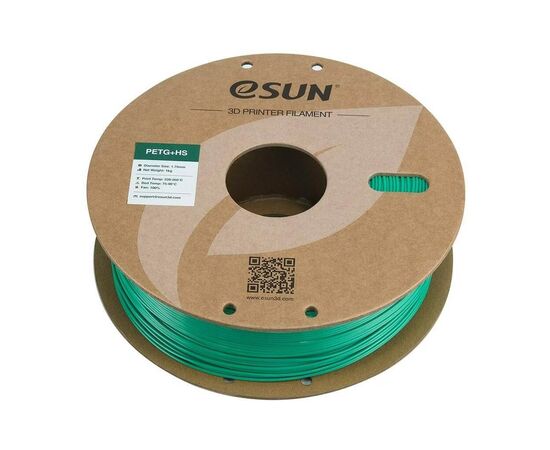Пластик для 3D-принтера eSUN ePETG+HIGH SPEED 1,75mm 1kg SOLID GREEN (EPETG+HS-P175SG1), зображення 3