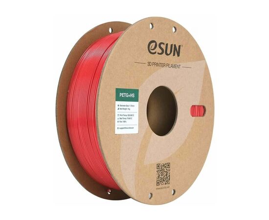 Пластик для 3D-принтера eSUN ePETG+HIGH SPEED 1,75mm 1kg SOLID RED (EPETG+HS-P175SR1)