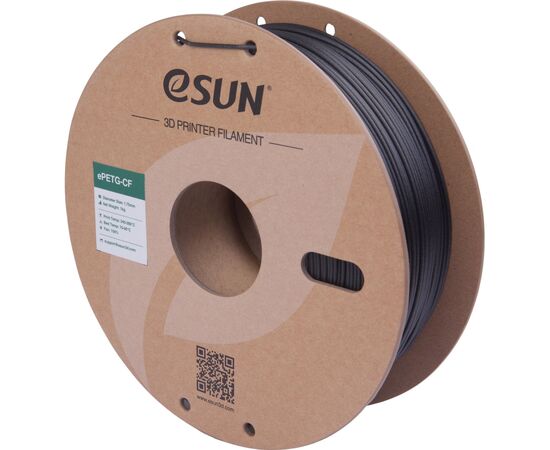 Пластик для 3D-принтера eSUN ePETG-CF 1,75mm 1kg BLACK (EPETG-CF-P175B1)
