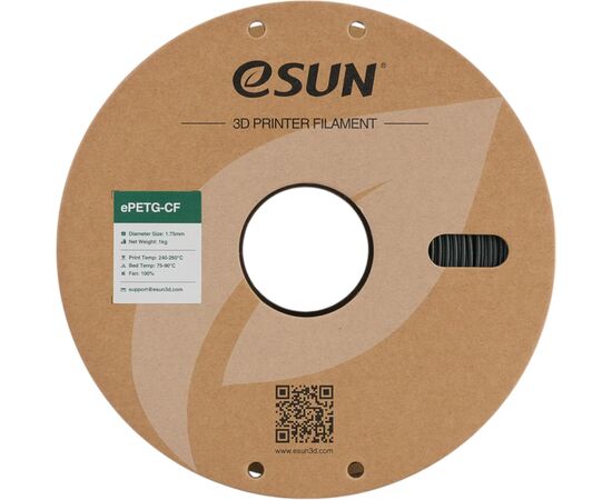 Пластик для 3D-принтера eSUN ePETG-CF 1,75mm 1kg BLACKISH GREEN (EPETG-CF-P175BG1), зображення 2