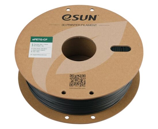 Пластик для 3D-принтера eSUN ePETG-CF 1,75mm 1kg BLACKISH GREEN (EPETG-CF-P175BG1), зображення 3