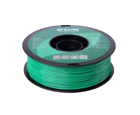 Пластик для 3D-принтера eSUN PETG 1,75mm 1kg SOLID GREEN (PETG-P175SG1), зображення 3