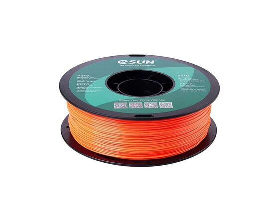 Пластик для 3D-принтера eSUN PETG 1,75mm 1kg SOLID ORANGE (PETG-P175SO1), зображення 3