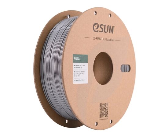 Пластик для 3D-принтера eSUN PETG 1,75mm 1kg SOLID SILVER (PETG-P175SS1)