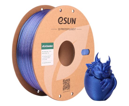 Пластик для 3D-принтера eSUN ePLA-CHAMELEON 1,75mm 1kg GALAXY BLUE (EPLA-CHAMELEON-P175GB1), изображение 2