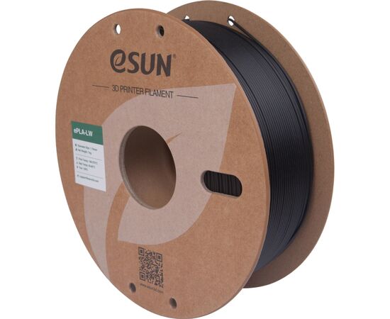Пластик для 3D-принтера eSUN PLA LW 1,75mm 1kg BLACK (PLA-LW175B1P1), зображення 3