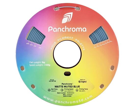 Пластик для 3D-принтера Polymaker PLA PANCHROMA MATTE 1,75mm 1kg MUTED BLUE (CA04024), изображение 2