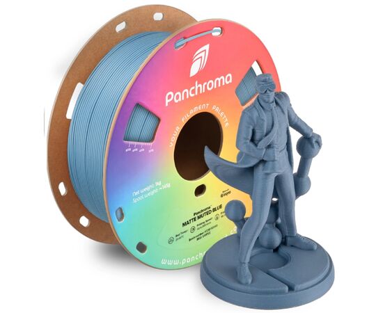 Пластик для 3D-принтера Polymaker PLA PANCHROMA MATTE 1,75mm 1kg MUTED BLUE (CA04024), изображение 4